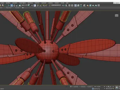 Dragonfly Pendant Light Low-poly 3D model