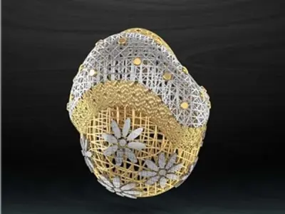 Gold Ring For Ladies 3D file for 3D Printing  3D print model