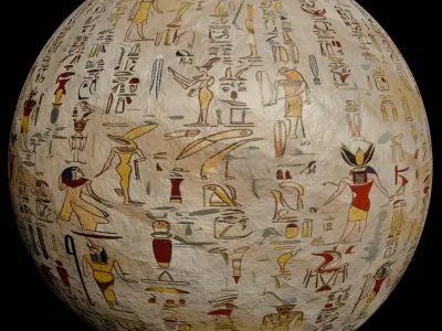 Ancient Egypt Hieroglyphs  - VOL 2 - 2 Seamless PBR Texture