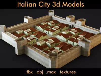 Italian City- 3d Model 3D model
