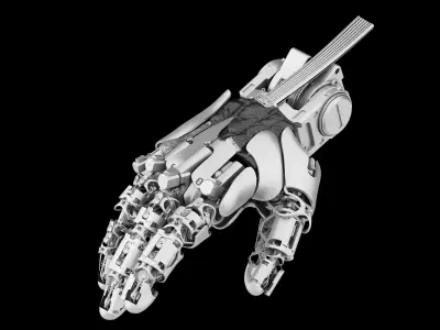 Robot hand Low-poly 3D model