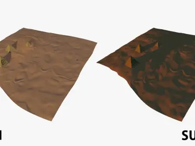 Realistic Desert Landscape 3D model