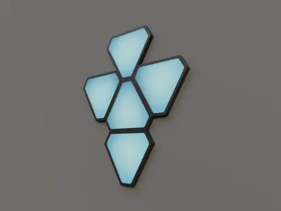 Awesome Rgb Led Wall Lamps Modern Wall Lamp Pack  Free low-poly 3D model