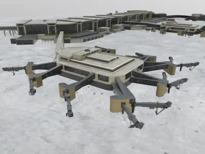 LIMC Terminal1 Low-poly 3D model