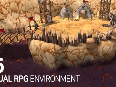 Casual RPG Environment 06 Low-poly 3D model