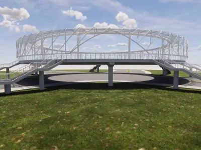 Pedestrian Bridge -B4 3D model