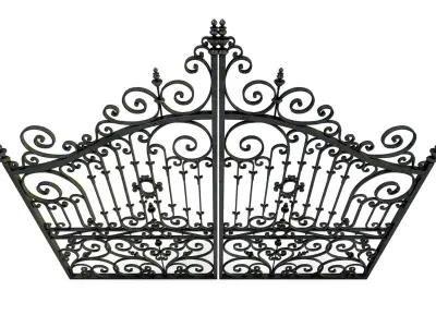 Ornate Cast Iron Gates 3D model
