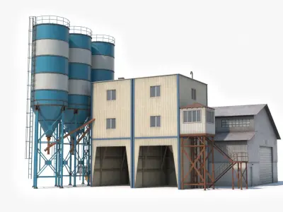  24 Industrial Buildings And Props Collection 