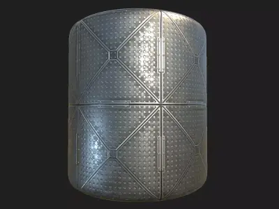 Seamless tillable PBR metal floor material Texture