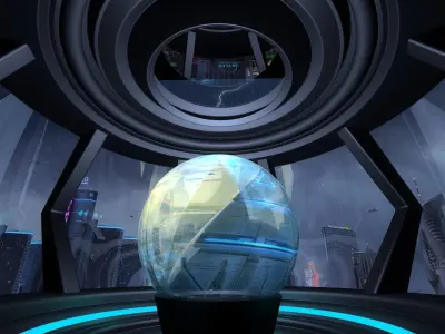 Sci Fi Room 3D model 18