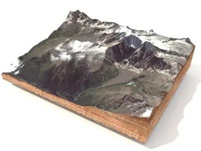 Mountain landscape 3D model 4