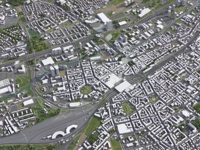 Katowice Low-poly 3D model