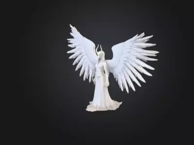 Biblically Accurate Seraphim  Low-poly 3D model