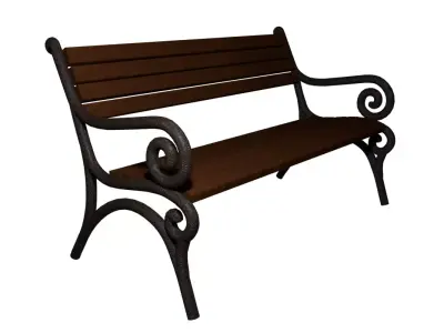 cemetery bench 3D model
