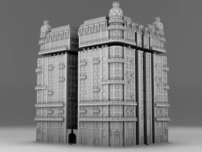 A house in Chicago style 3D print model