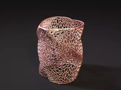 Vase heart Voronoi 3D print model