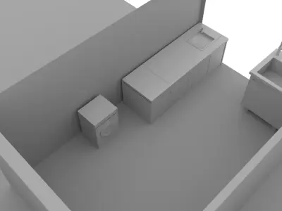 Mini Mansion Interior  Low-poly 3D model
