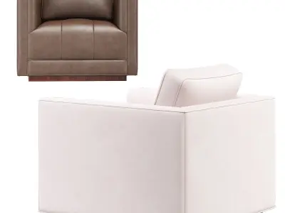 Kiera Swivel Chair in Various Colors Low-poly 3D model
