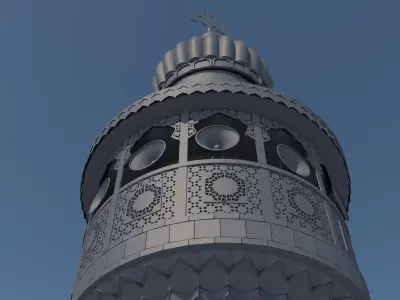 Golden minaret - imam ali Free 3D model