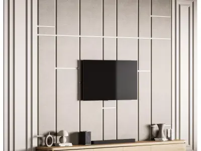 Modern TV Wall 031 3D model