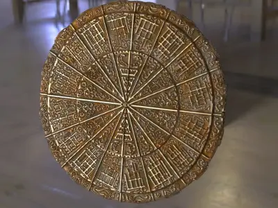 Sci-Fi Wheel of fortune model stand 3D model