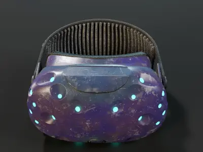 Sci-Fi Nano Hacker Headset Visor MK1 Low-poly 3D model