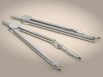 Compass measuring tool 3D model