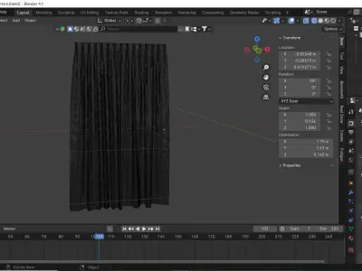 Curtain Free 3D model