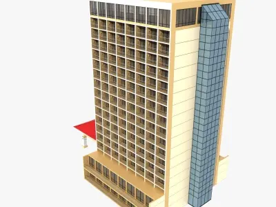 Hotel Building 3D model