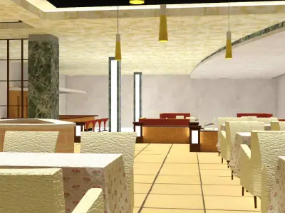 Restaurant de Poissons Puante 3D model