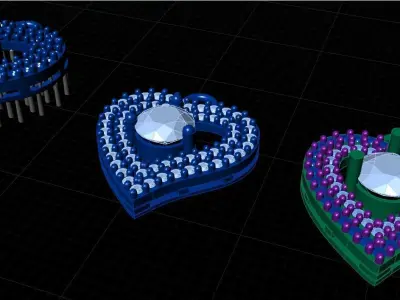 Heart Pendant 3dm stl 3D print model 3D print model