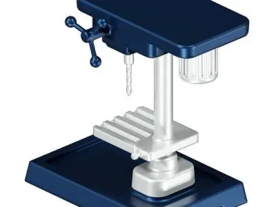 Educational Drilling Machine Toy 3D model