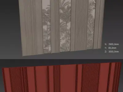 Decorative V110 Wall Panels 3D model