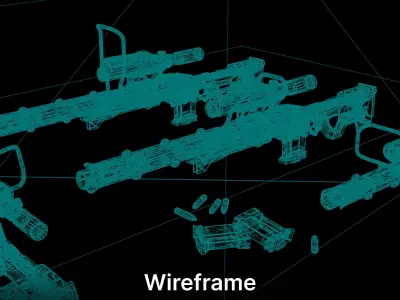 Sniper Sci-fi Weapon 3D model