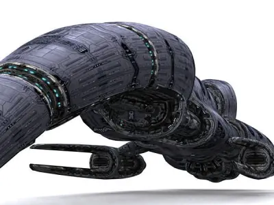 3DRT - Sci-Fi Norad Battleship - Floom Low-poly 3D model