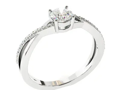 Engagement Ring 3D print model 53