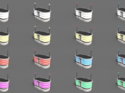 PBR Sci-Fi Building A04 Low-poly 3D model