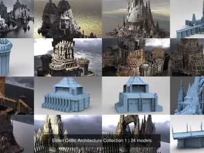 Elden Celtic Architecture Collection 1 3D Model Pack