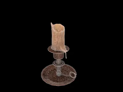 Candle Low-poly 3D model