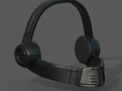 gas mask respirator scifi futuristic  Low-poly 3D model