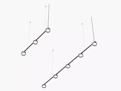 Devorm Split Straight Rail Pendant Lamps 3D model
