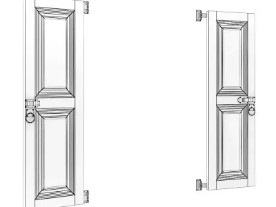 Black External Shutters 3D model