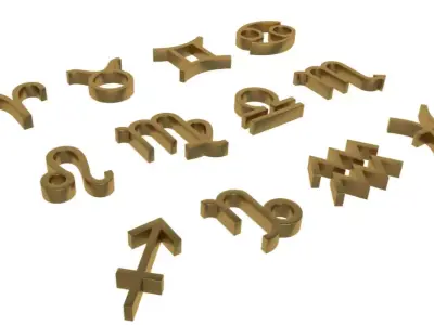 Zodiac Signs 3D model