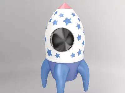 Rocket cartoon 3d model  3D model