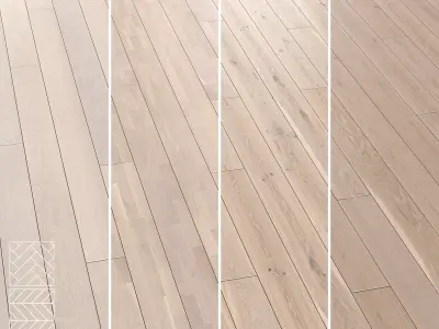 Boen Parquet Wood Floor Collection - 5 Layouts and 4 Colors - 4K 3D model