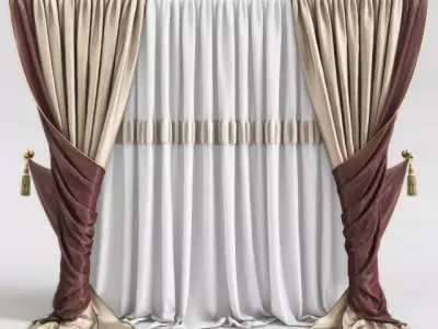 Classic curtain 3D model purchase