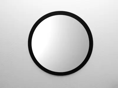 Cone R round wall mirror 3D model