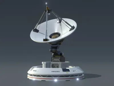 Satellite Dish Low-poly 3D model