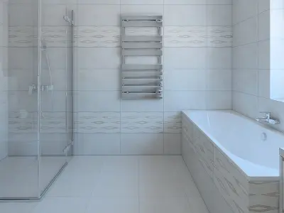 Cozy small bathroom 3D model