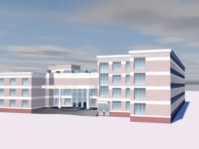 IT Centre Low-poly 3D model